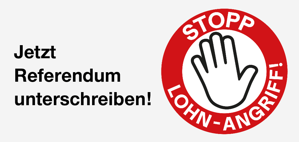 Referendum: NEIN zum Mindestlohn-Stopp
